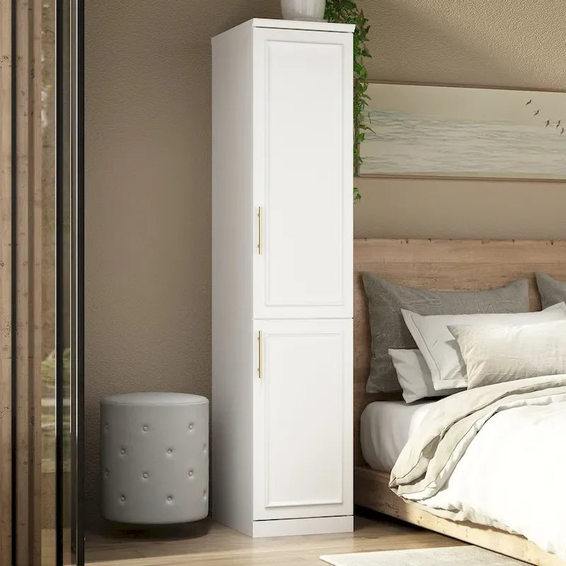 Armoire modulaire de rangement pour penderie et dressing, 74,8 cm de hauteur, blanche.