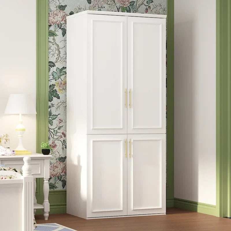 Armoire modulaire de rangement pour penderie et dressing, 74,8 cm de hauteur, blanche.
