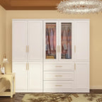 74.8H Modular Armoire&Wardrobe Storage Closet Cabinet Organizer White