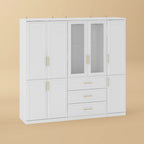 Armoire modulaire de rangement pour penderie et dressing, 74,8 cm de hauteur, blanche.