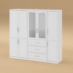 Armoire modulaire de rangement pour penderie et dressing, 74,8 cm de hauteur, blanche.