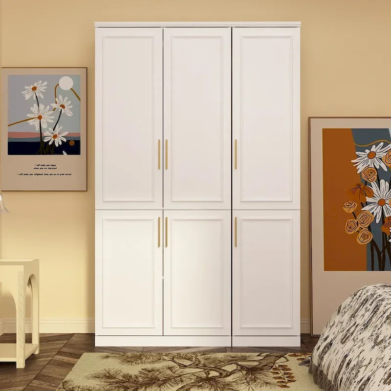 Armoire modulaire de rangement pour penderie et dressing, 74,8 cm de hauteur, blanche.