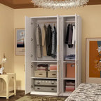Armoire modulaire de rangement pour penderie et dressing, 74,8 cm de hauteur, blanche.