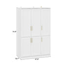 Armoire modulaire de rangement pour penderie et dressing, 74,8 cm de hauteur, blanche.