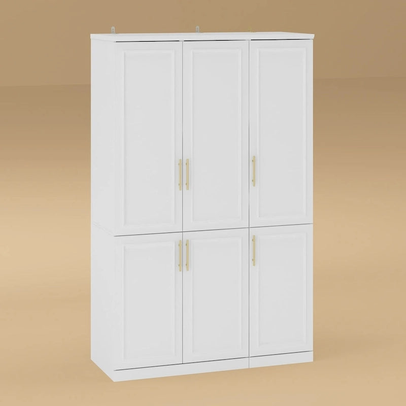 Armoire modulaire de rangement pour penderie et dressing, 74,8 cm de hauteur, blanche.