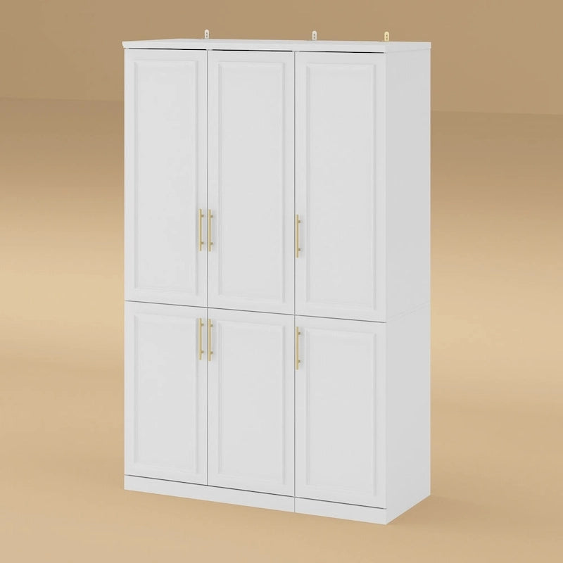 Armoire modulaire de rangement pour penderie et dressing, 74,8 cm de hauteur, blanche.