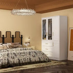 Armoire modulaire de rangement pour penderie et dressing, 74,8 cm de hauteur, blanche.