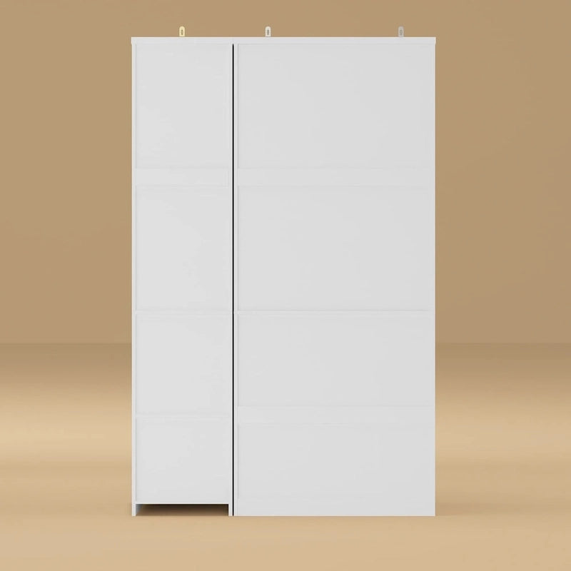 Armoire modulaire de rangement pour penderie et dressing, 74,8 cm de hauteur, blanche.