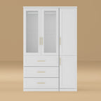 Armoire modulaire de rangement pour penderie et dressing, 74,8 cm de hauteur, blanche.