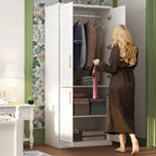 Armoire modulaire de rangement pour penderie et dressing, 74,8 cm de hauteur, blanche.