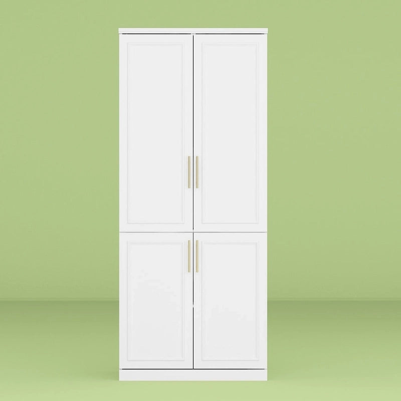 Armoire modulaire de rangement pour penderie et dressing, 74,8 cm de hauteur, blanche.