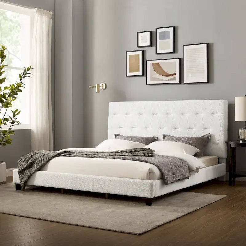 Lit plateforme capitonné Corvus Somme