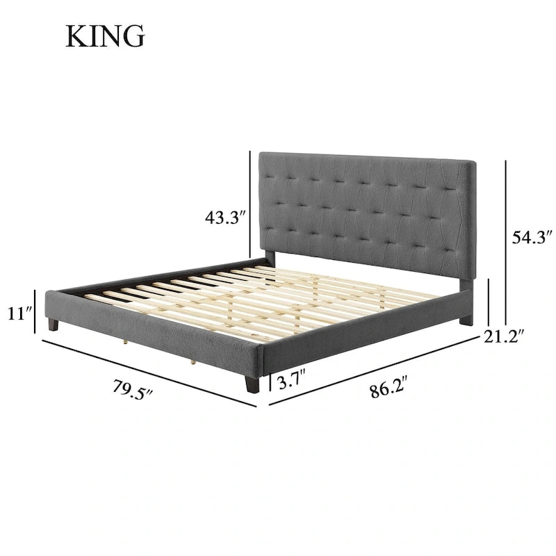Lit plateforme capitonné Corvus Somme