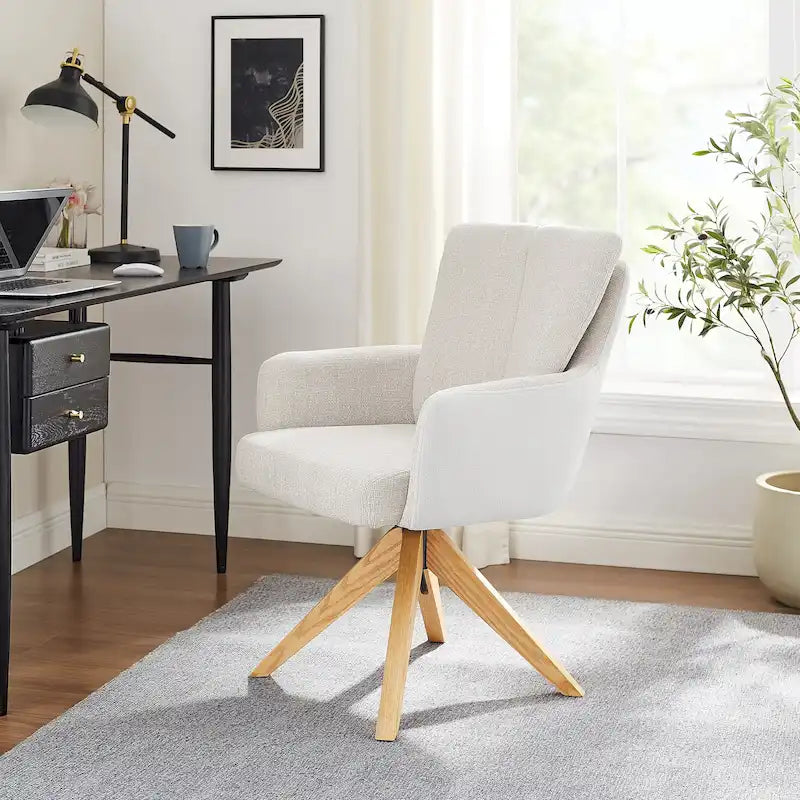 Chaise de bureau pivotante Art Leon style moderne du milieu du siècle