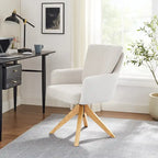 Chaise de bureau pivotante Art Leon style moderne du milieu du siècle