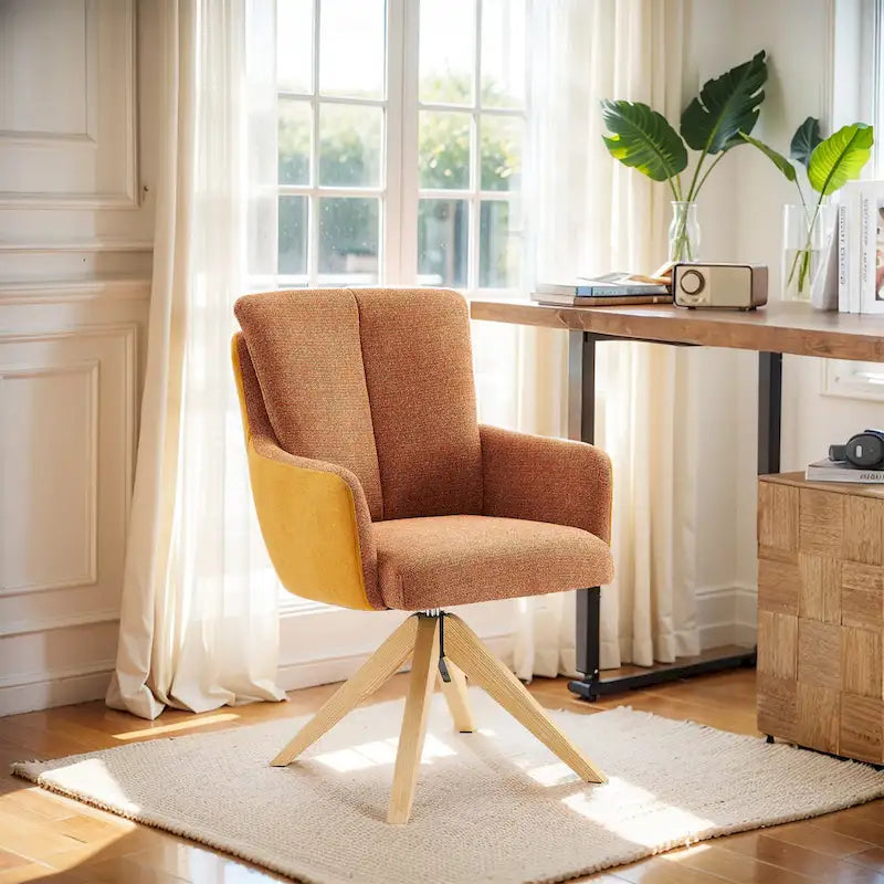 Art Leon Mid-century Modern Swivel Home Office Desk Chair