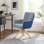 Chaise de bureau pivotante Art Leon style moderne du milieu du siècle