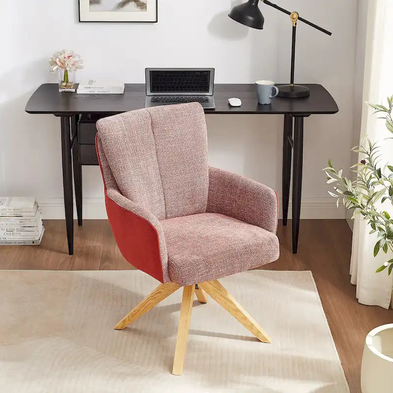 Chaise de bureau pivotante Art Leon style moderne du milieu du siècle