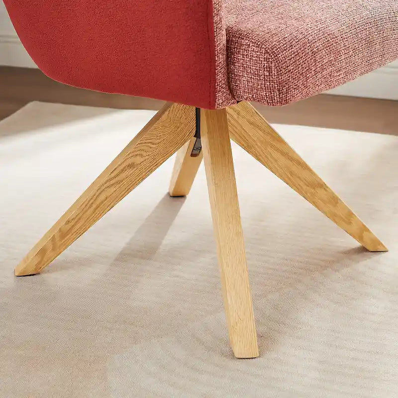 Chaise de bureau pivotante Art Leon style moderne du milieu du siècle