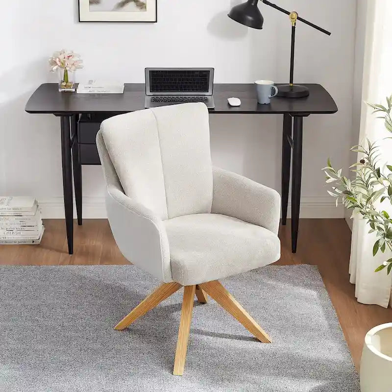 Chaise de bureau pivotante Art Leon style moderne du milieu du siècle