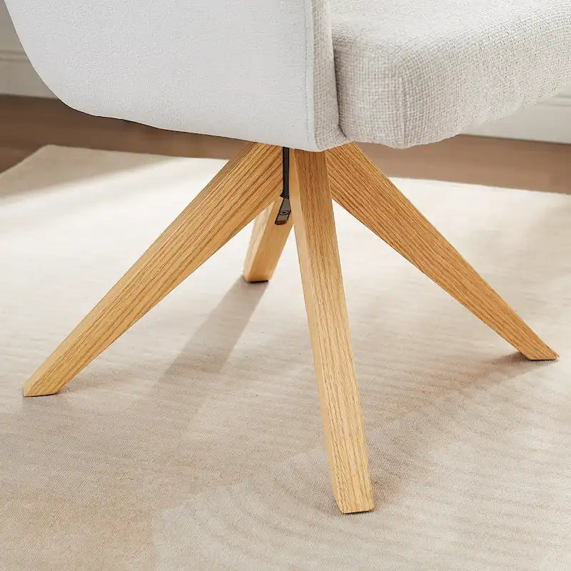 Chaise de bureau pivotante Art Leon style moderne du milieu du siècle