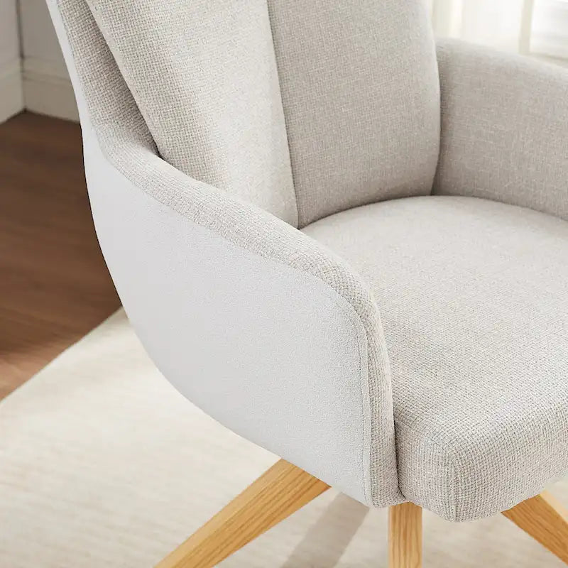 Chaise de bureau pivotante Art Leon style moderne du milieu du siècle