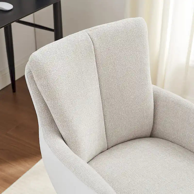 Chaise de bureau pivotante Art Leon style moderne du milieu du siècle