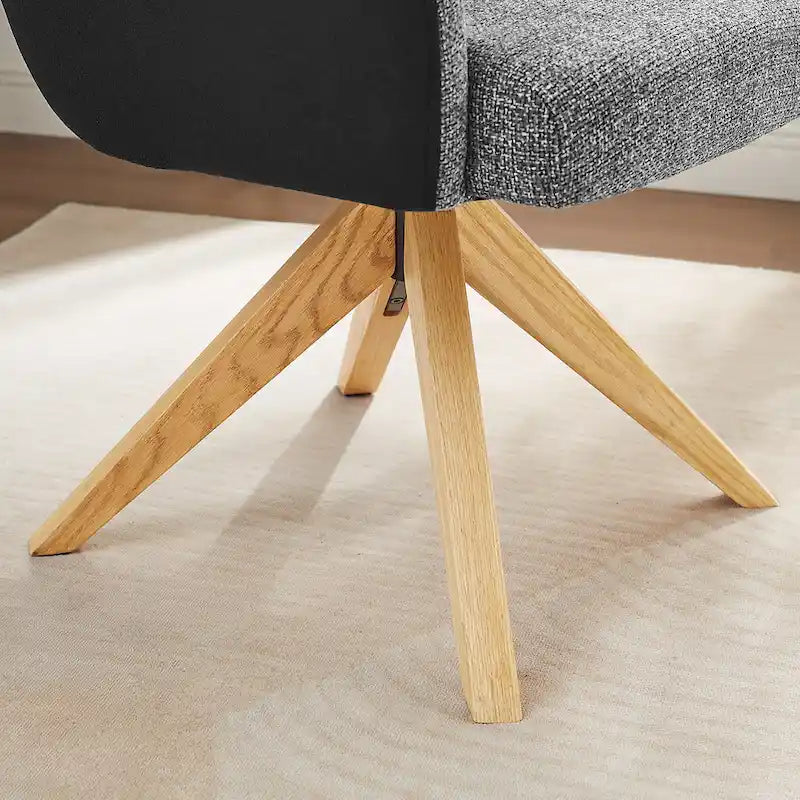 Chaise de bureau pivotante Art Leon style moderne du milieu du siècle