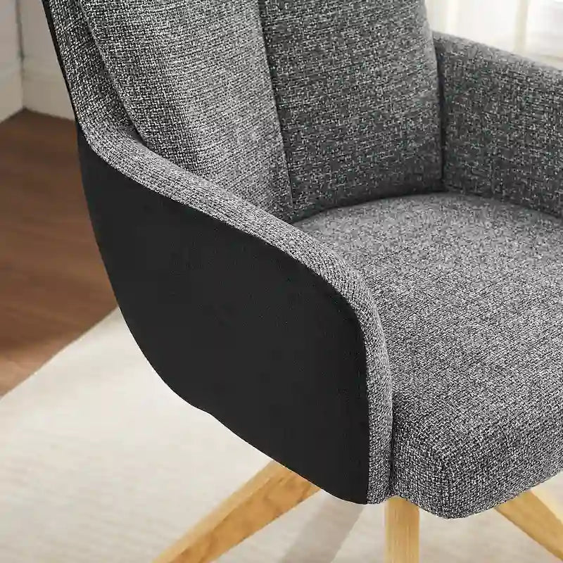 Chaise de bureau pivotante Art Leon style moderne du milieu du siècle