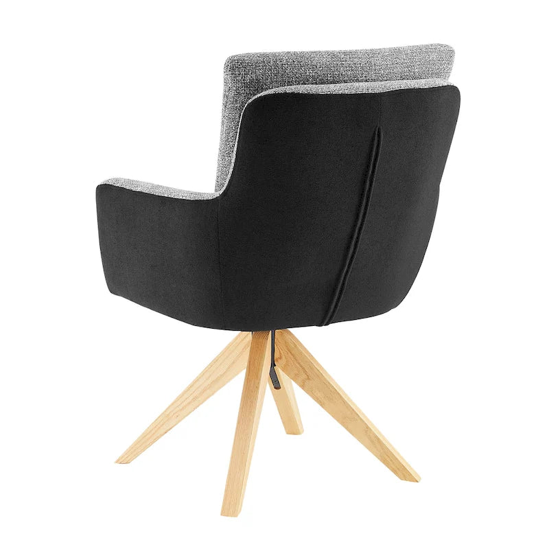 Chaise de bureau pivotante Art Leon style moderne du milieu du siècle