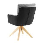 Chaise de bureau pivotante Art Leon style moderne du milieu du siècle