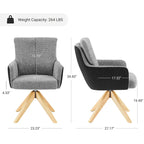 Chaise de bureau pivotante Art Leon style moderne du milieu du siècle