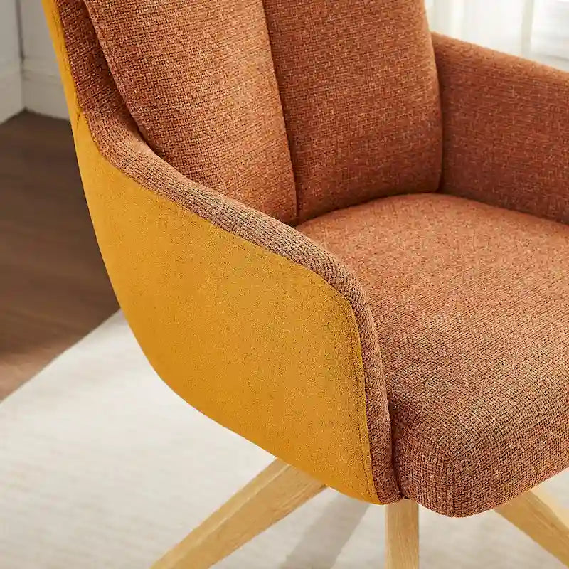 Chaise de bureau pivotante Art Leon style moderne du milieu du siècle