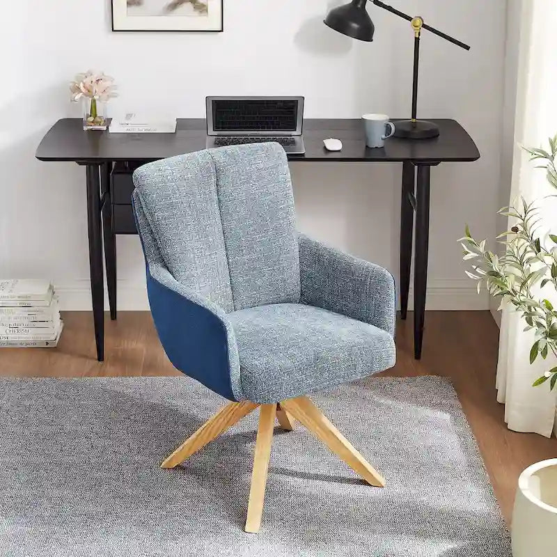 Chaise de bureau pivotante Art Leon style moderne du milieu du siècle