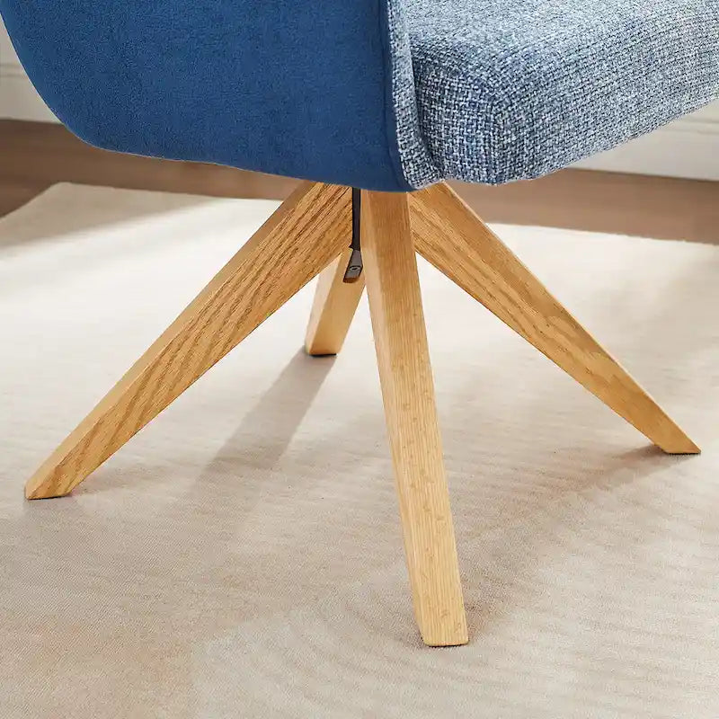 Chaise de bureau pivotante Art Leon style moderne du milieu du siècle