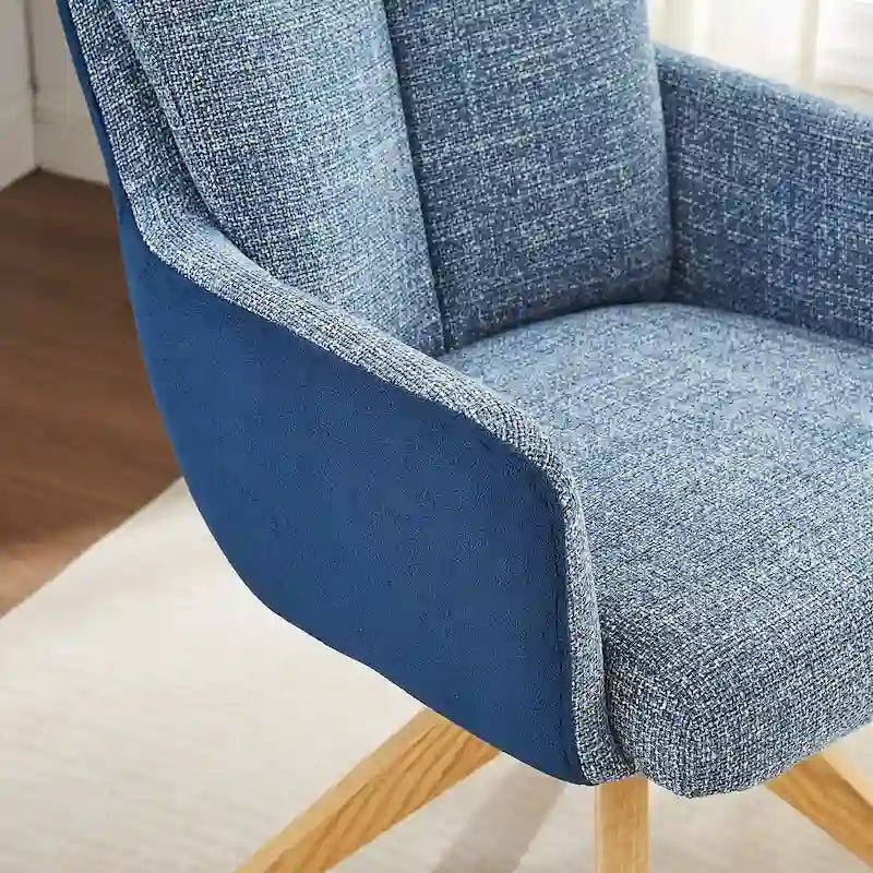 Chaise de bureau pivotante Art Leon style moderne du milieu du siècle