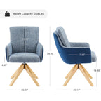 Chaise de bureau pivotante Art Leon style moderne du milieu du siècle