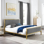 Corvus Velvet Platform Bed