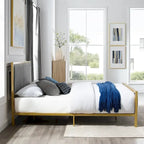 Lit plateforme en velours Corvus