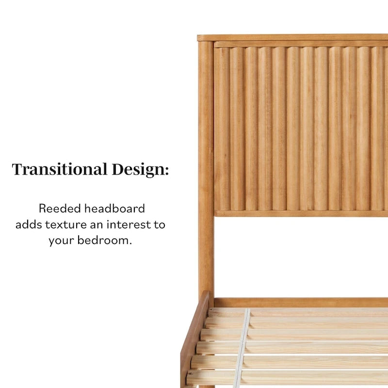 Lit king size en bois massif de style transitionnel Middlebrook Designs