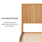 Lit king size en bois massif de style transitionnel Middlebrook Designs