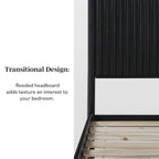 Lit king size en bois massif de style transitionnel Middlebrook Designs