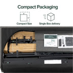 Cadre de lit plateforme rembourré gris Priage by ZINUS avec lattes en bambou durable