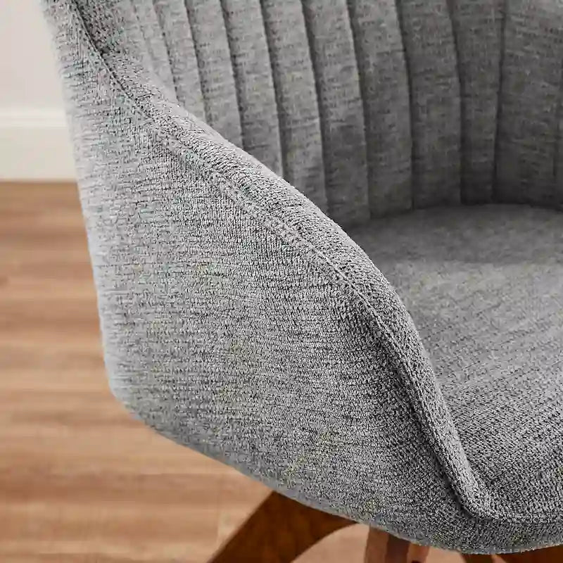 Fauteuil pivotant Art Leon pour bureau à domicile moderne avec pieds en bois