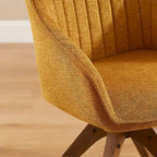 Fauteuil pivotant Art Leon pour bureau à domicile moderne avec pieds en bois