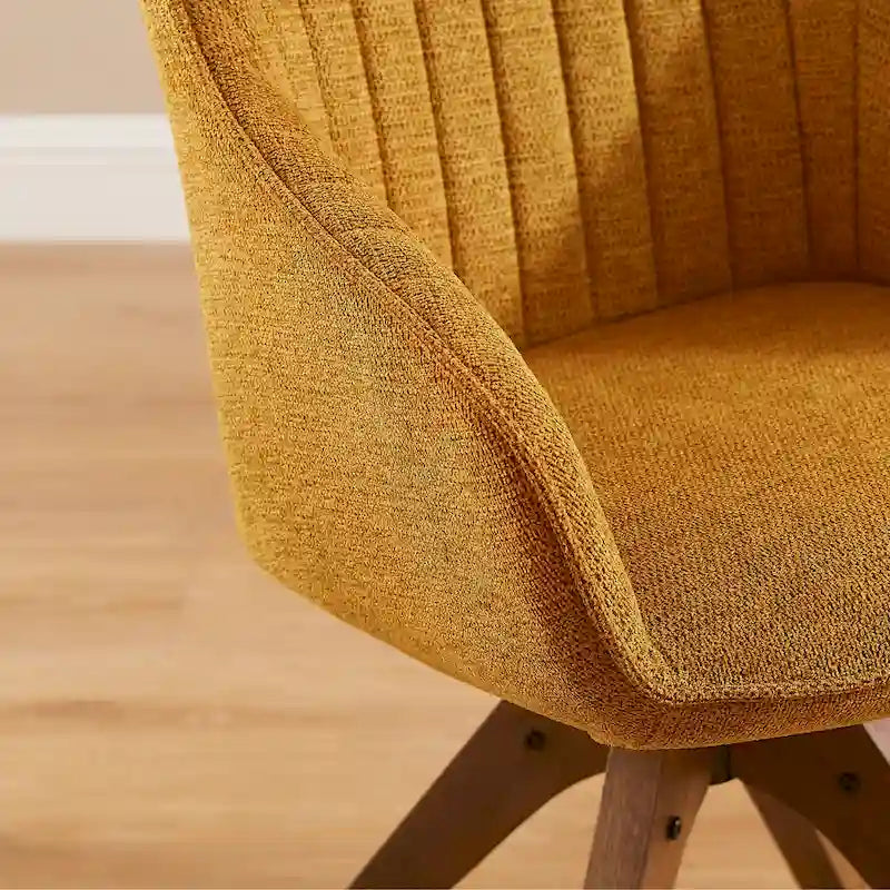 Fauteuil pivotant Art Leon pour bureau à domicile moderne avec pieds en bois