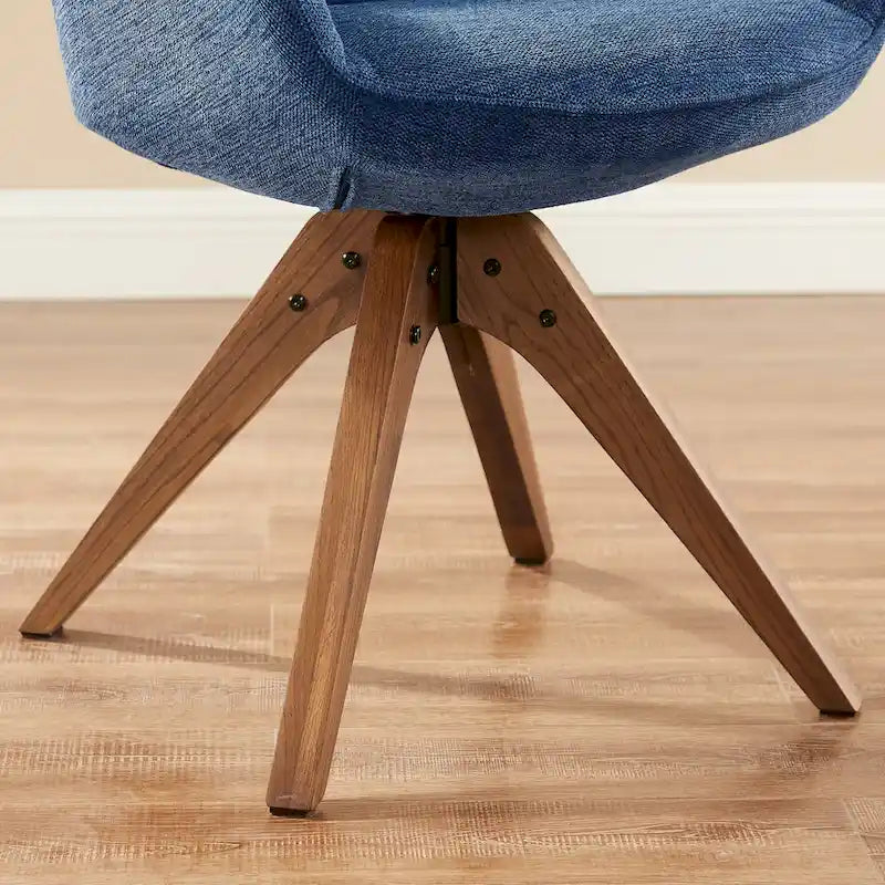 Fauteuil pivotant Art Leon pour bureau à domicile moderne avec pieds en bois