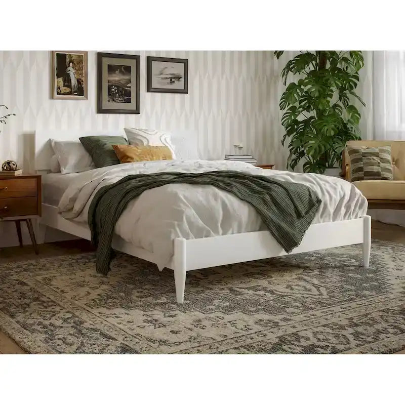 Aria Solid Wood Modern Low Profile Platform Bed