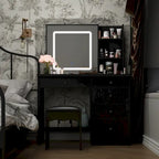 Ensemble coiffeuse de maquillage 39,4 W avec tabouret et miroir