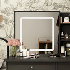 Ensemble coiffeuse de maquillage 39,4 W avec tabouret et miroir